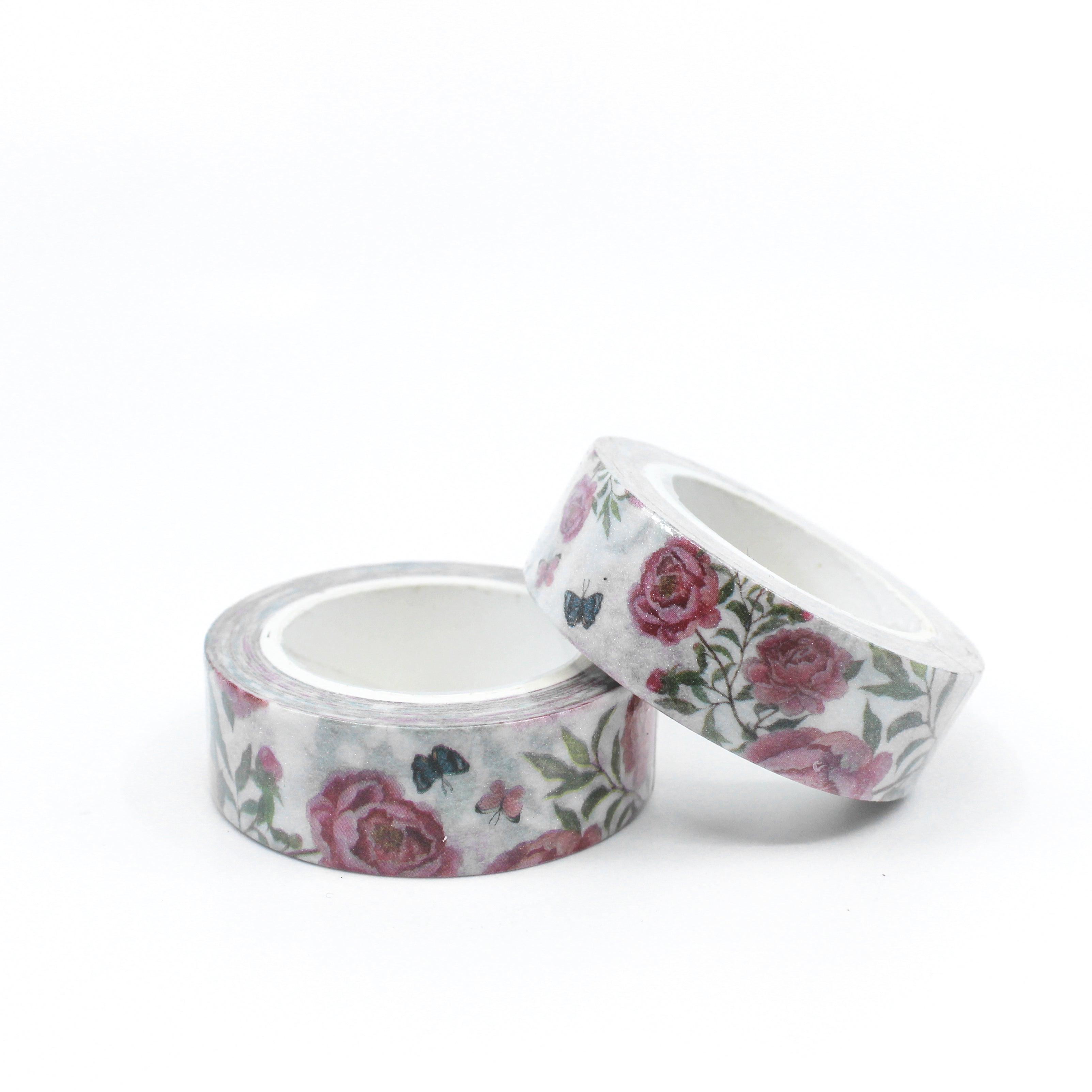 This is a nice pink rose and butterfly style pattern washi tapes from BBB Supplies Craft Shop