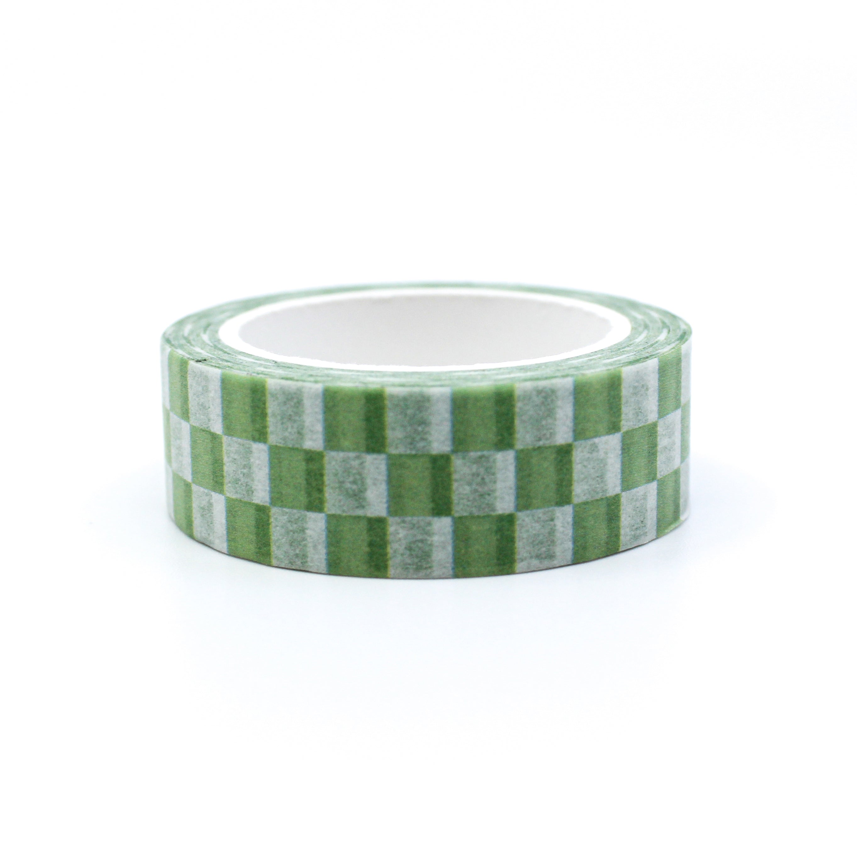 This is a green checkerboard washi tape from BBB Supplies Craft Shop