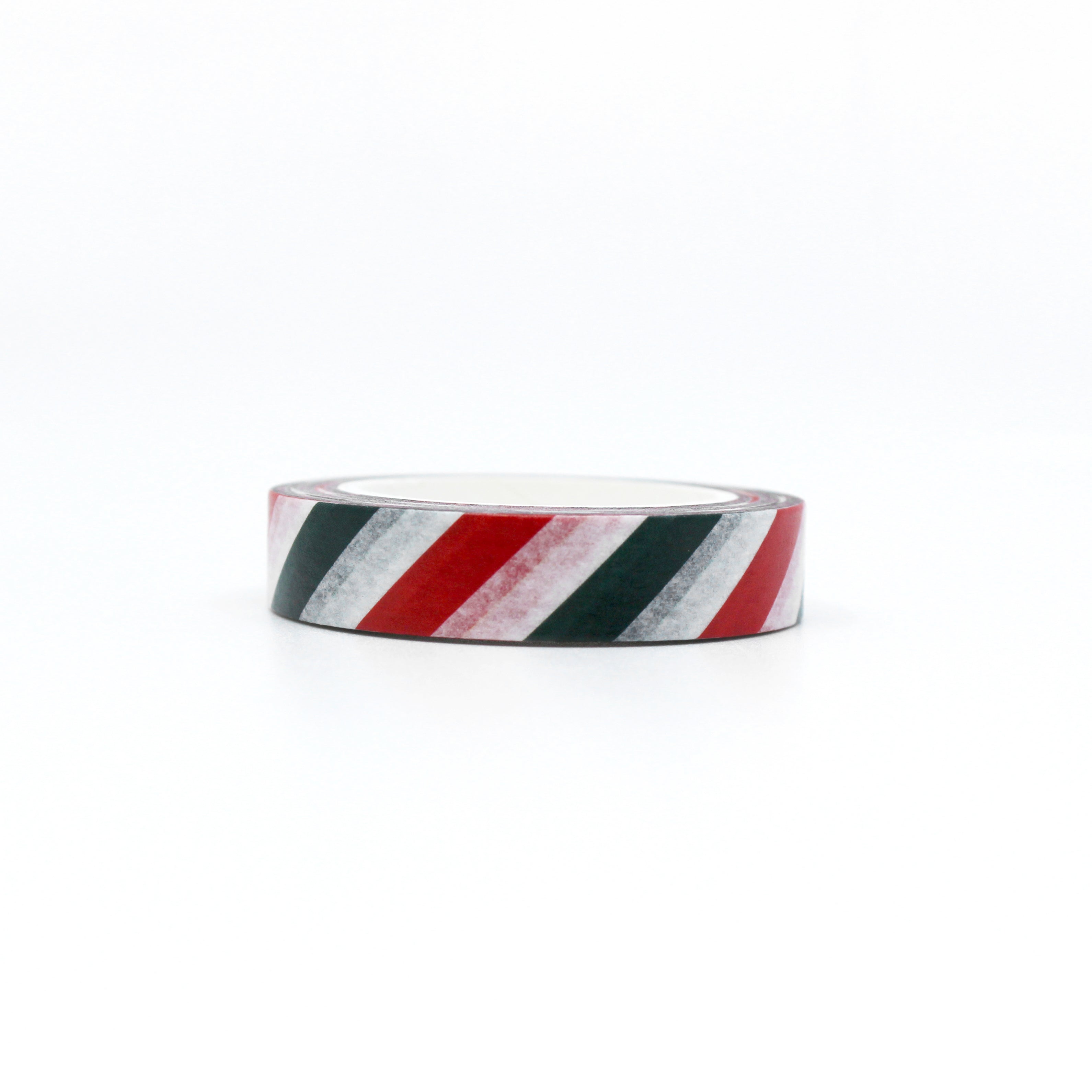 Red Foil Stripe Washi Tape, Holiday Washi Tape