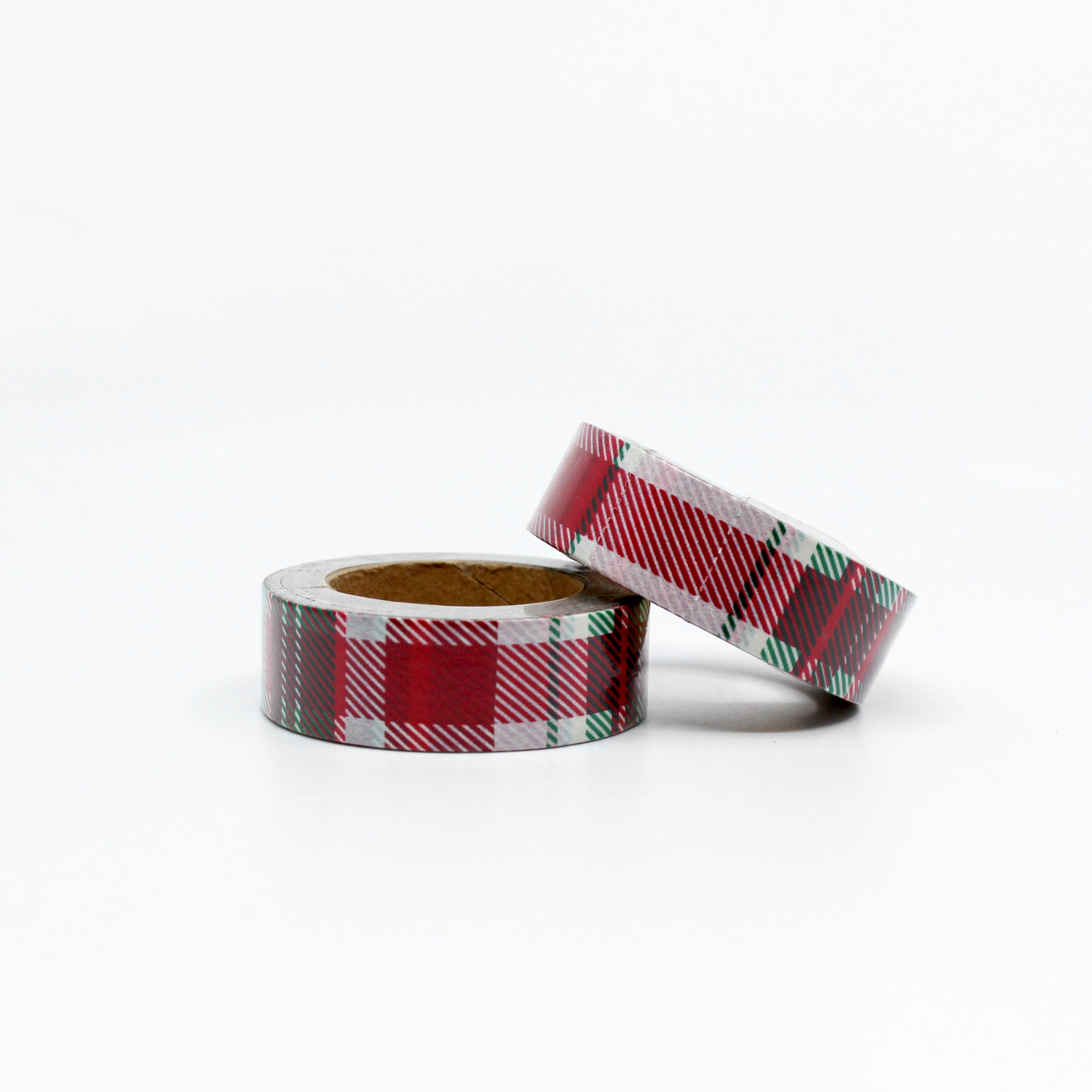 This is a cute red, green and white holiday plaid washi tapes from BBB Supplies Craft Shop