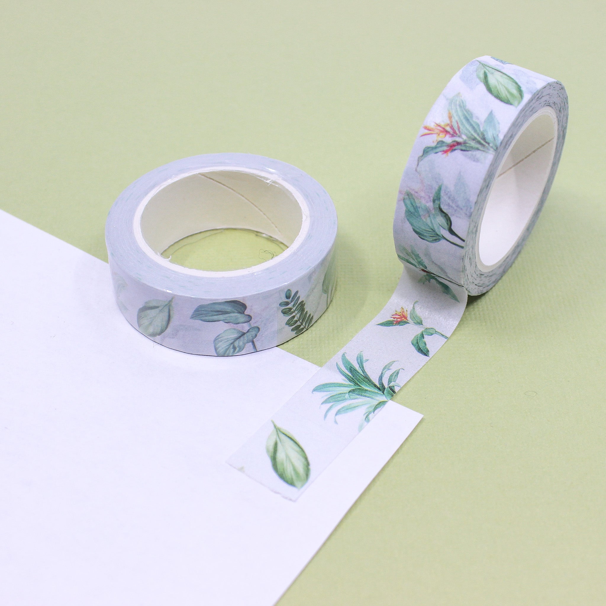 This is a birds of paradise flowers pattern washi tape from BBB Supplies Craft Shop