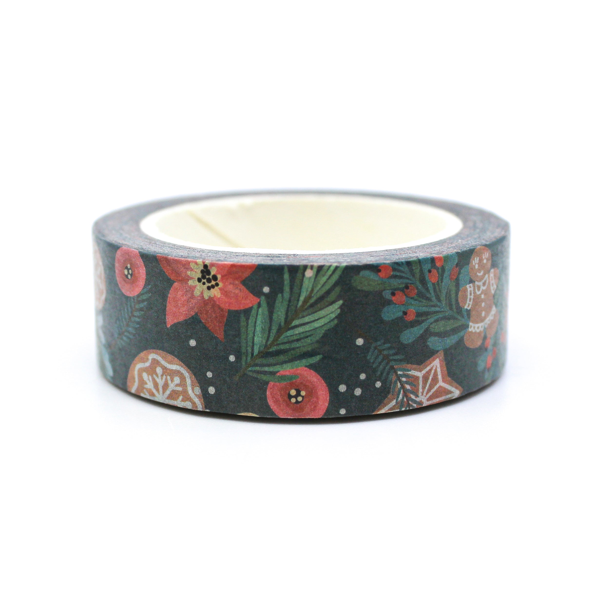 Cute Christmas Cookie and Gingerbread Man Washi Tape which is perfect for decorating homemade holiday goodies you are gifting from BBB Supplies Craft Shop.