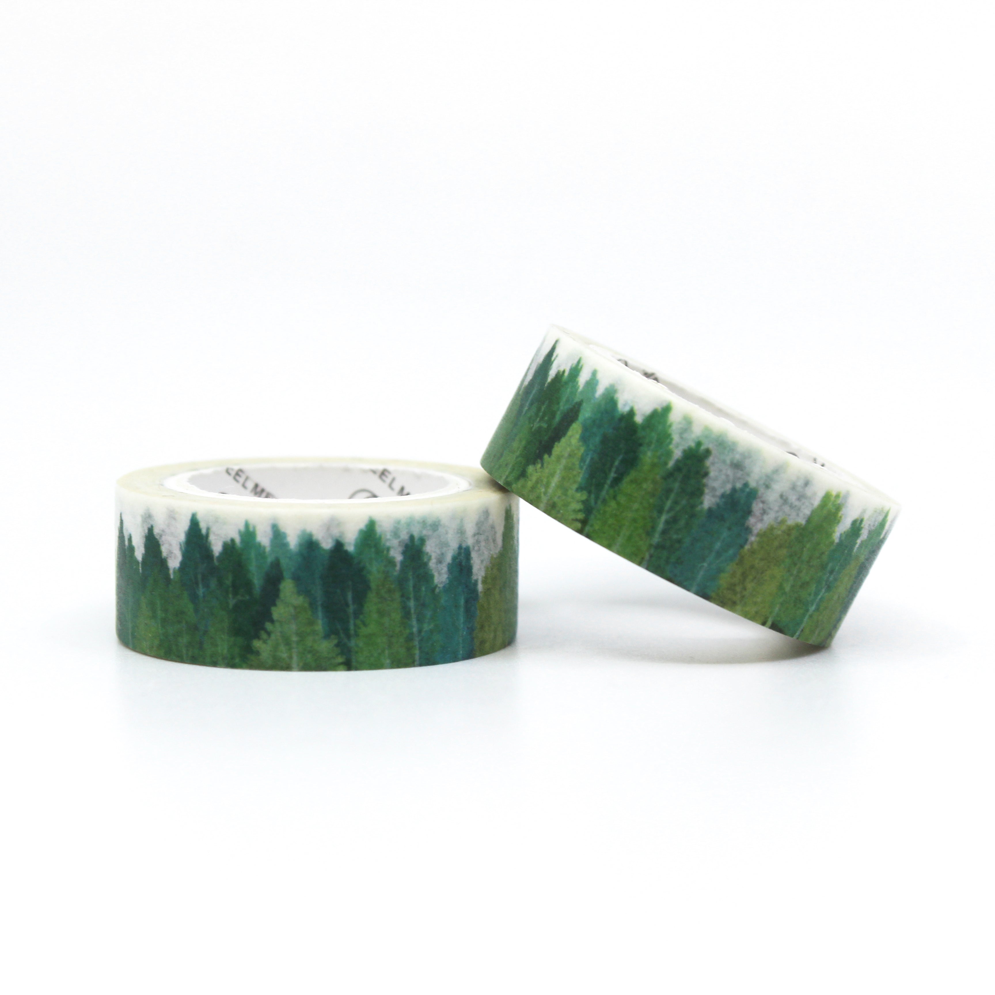This is a nice view of green layered forest landscape tree washi tape for Journal Supplies, Scrapbooking washi tapes from BBB Supplies Craft Shop