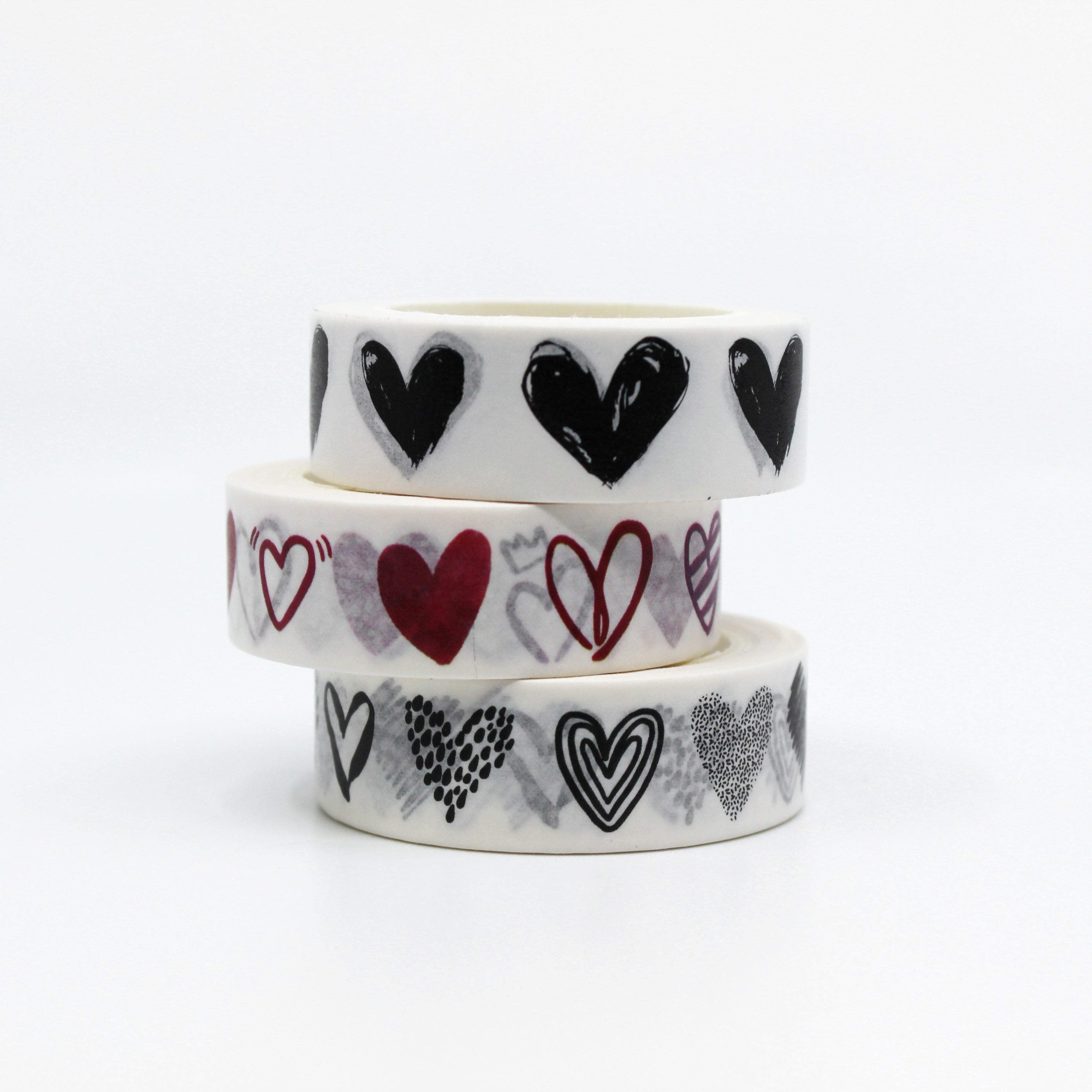 Hand Drawn Hearts Washi