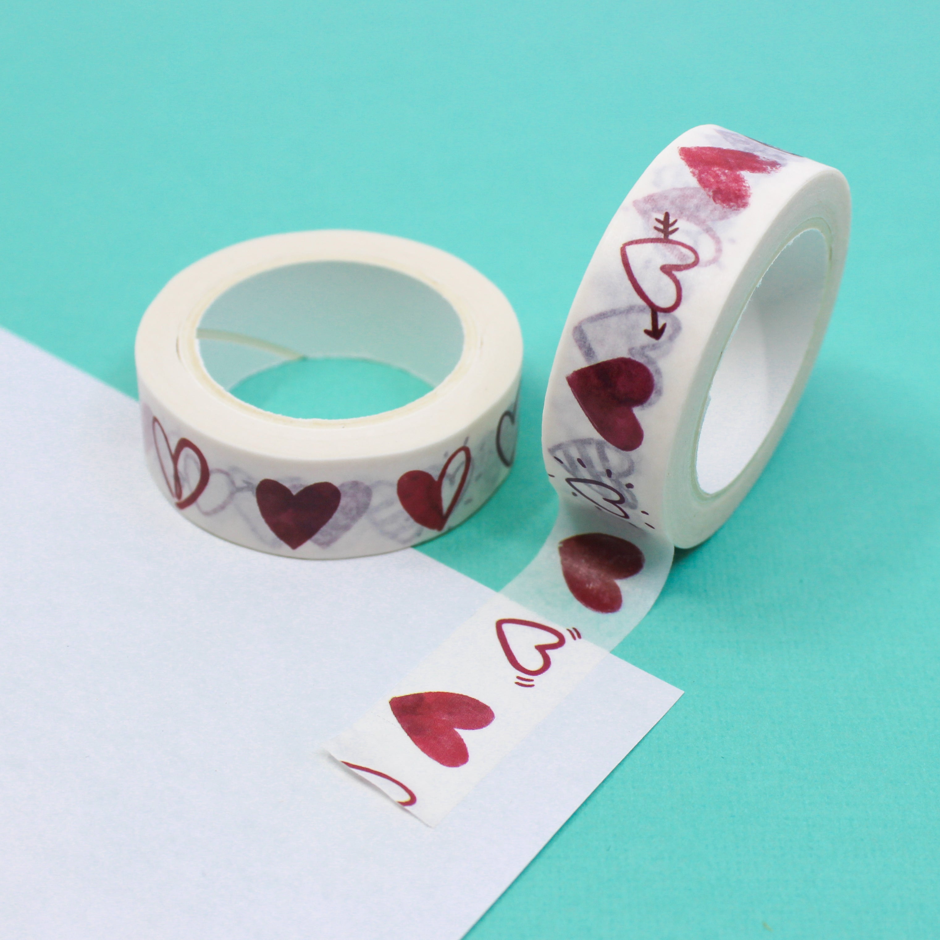 Hand Drawn Hearts Washi