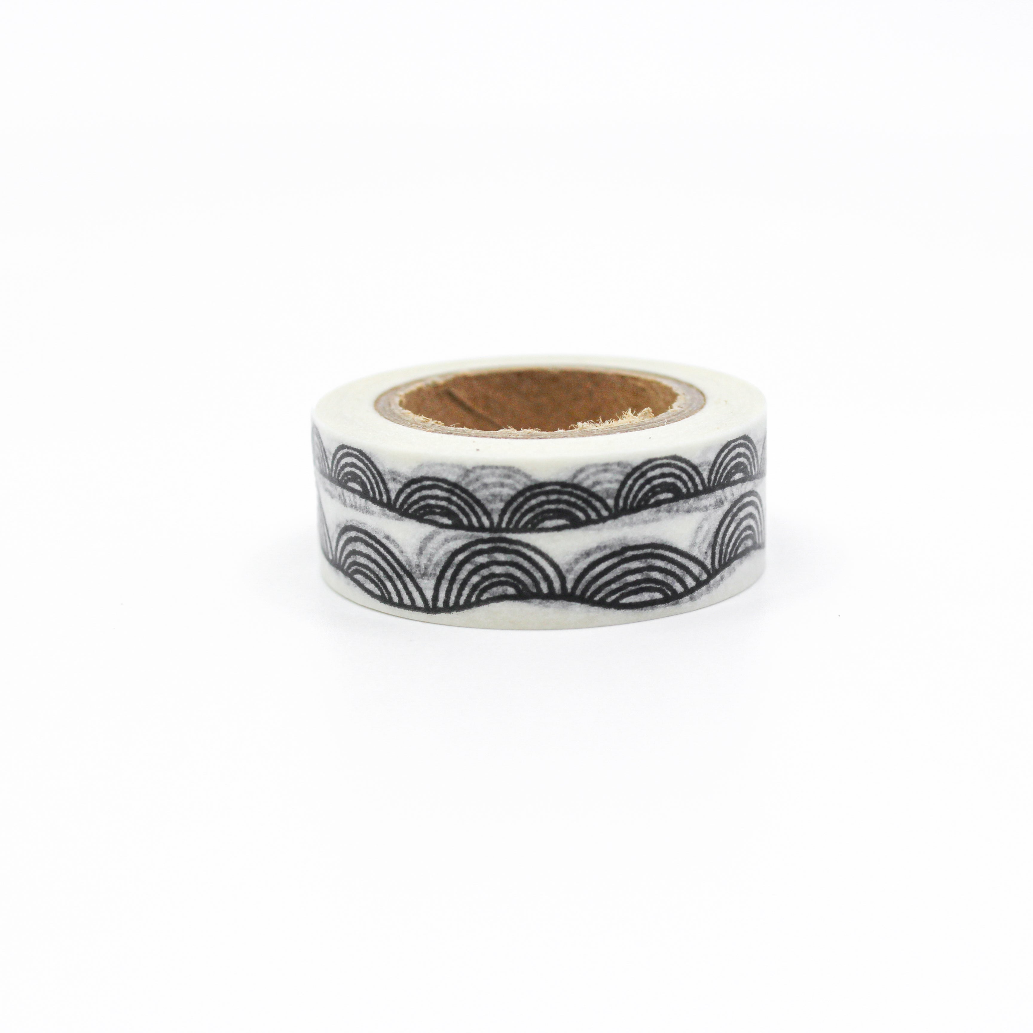 This is a double black swirly hump border washi tape from BBB Supplies Craft Shop