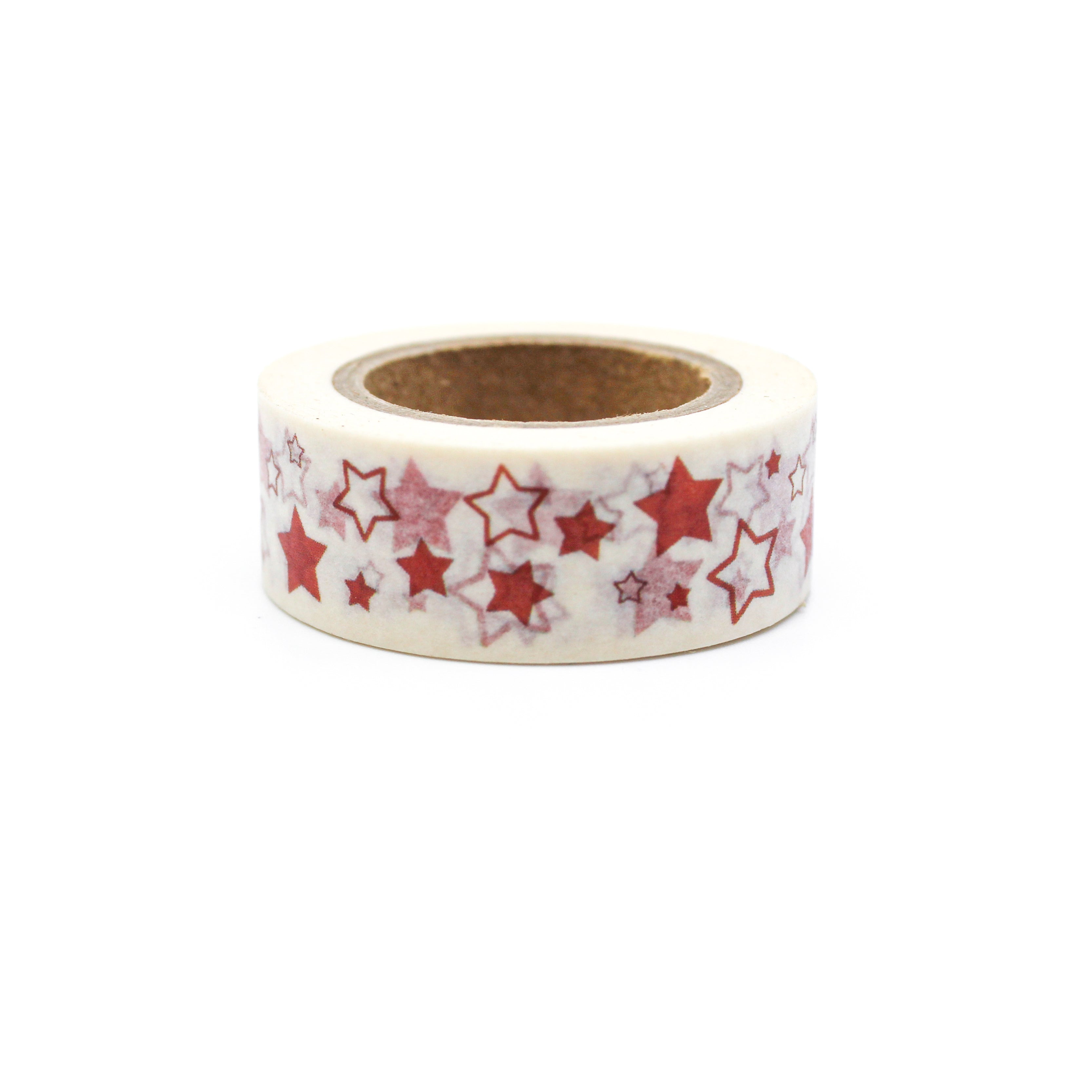 This is an interstellar red and white stars washi tape from BBB Supplies Craft Shop