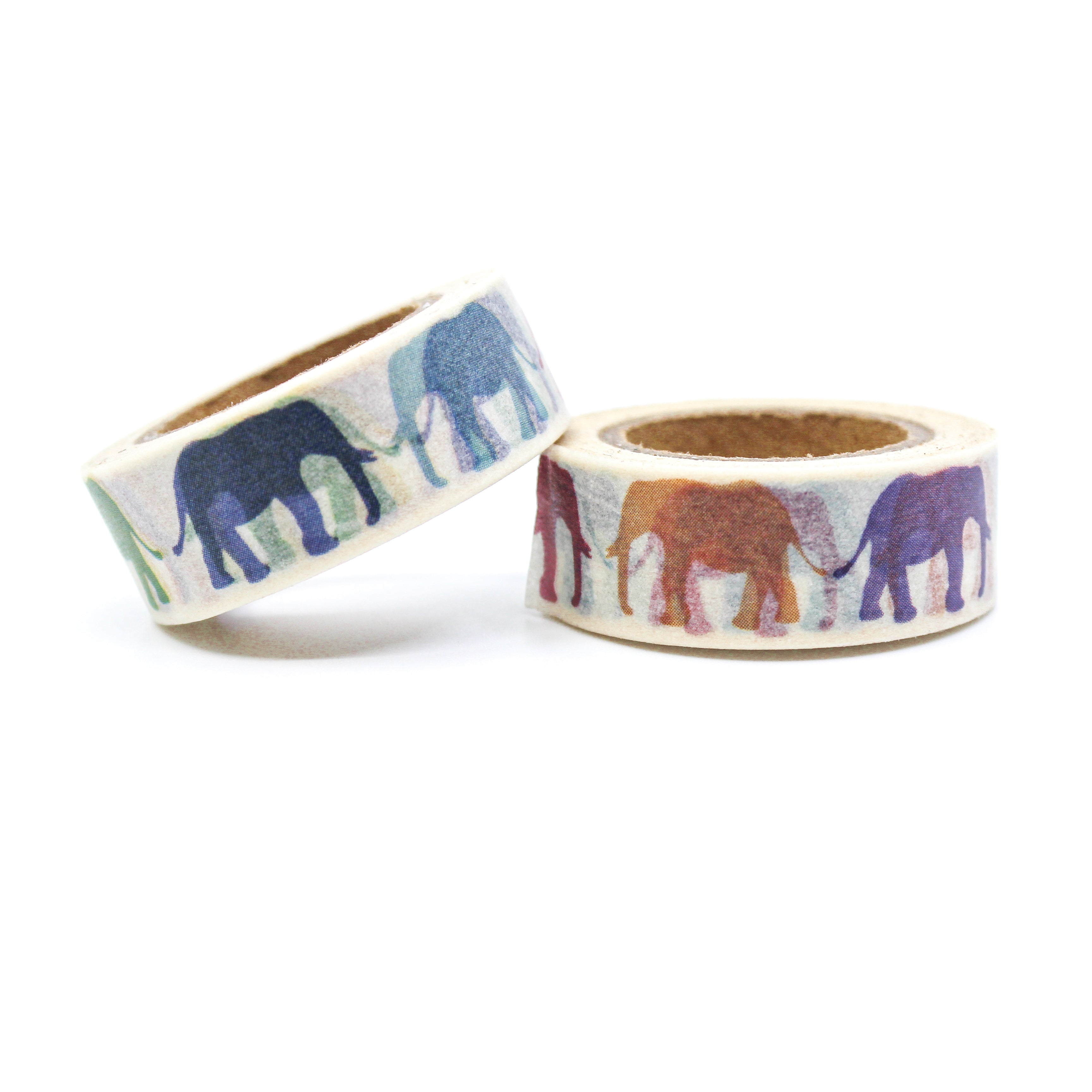 This is a variety color of elephants pattern for Journal Supplies, Scrapbooking washi tapes from BBB Supplies Craft Shop