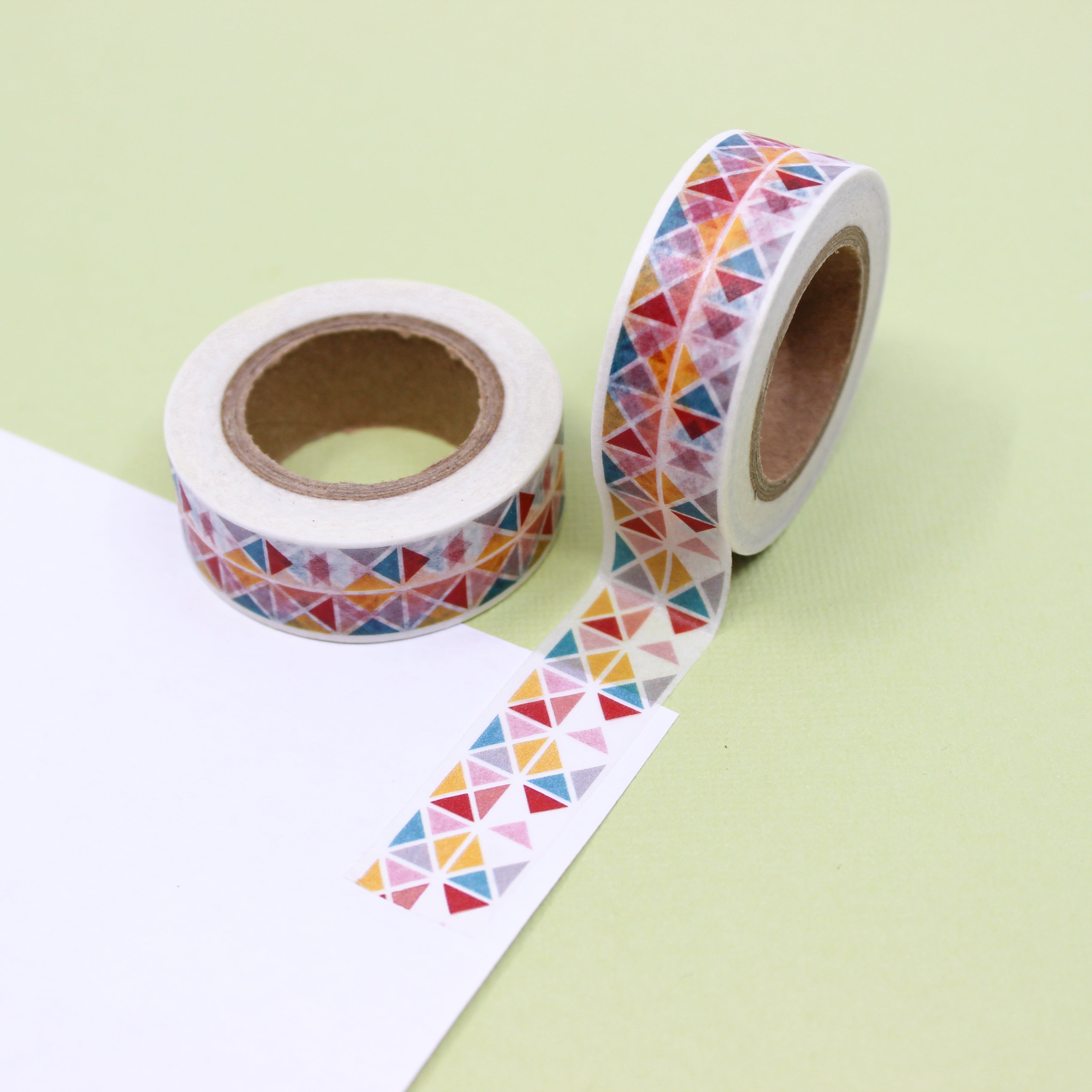 This is a grid triangle pattern washi tape from BBB Supplies Craft Shop