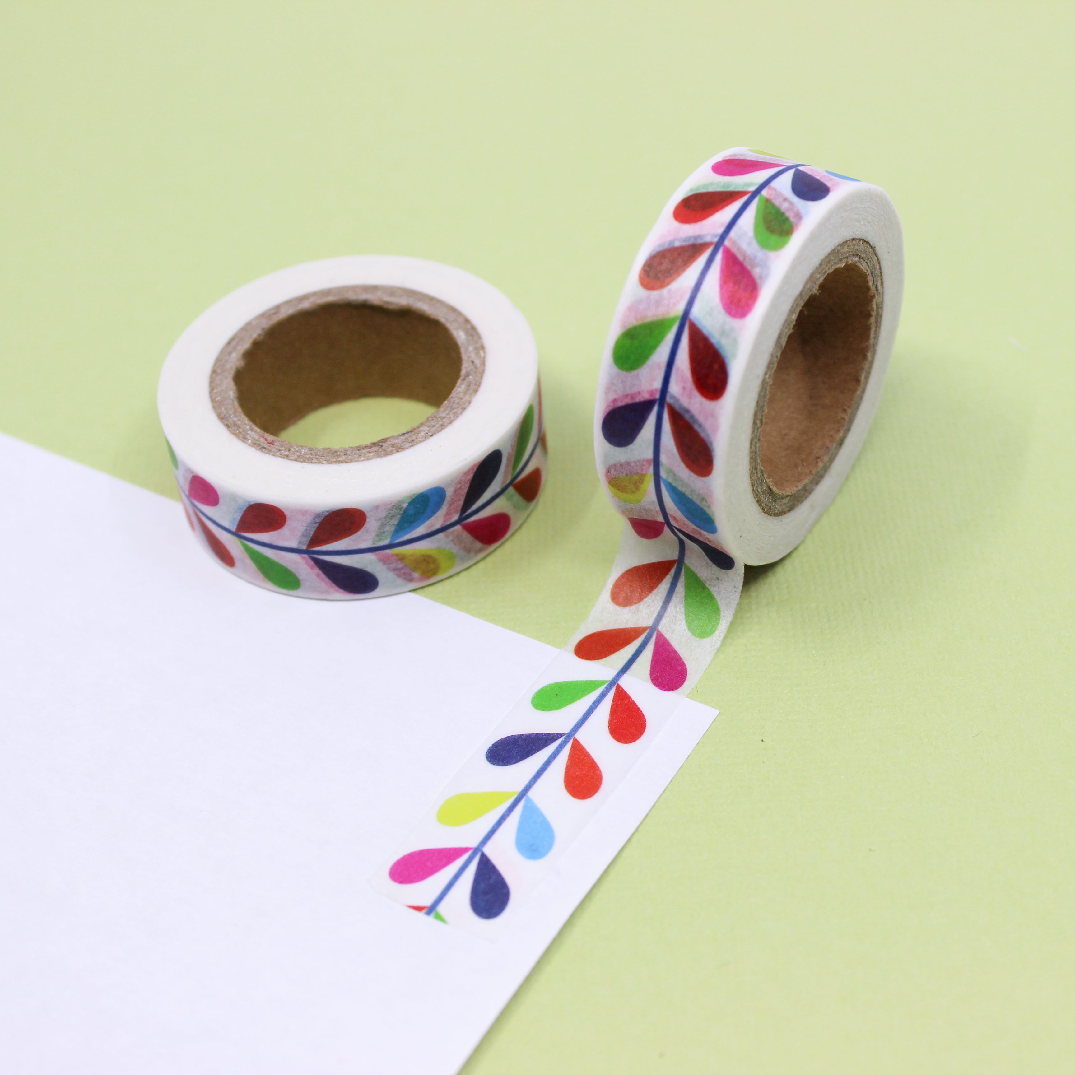 This is an modern colorful vines themed washi tape from BBB Supplies Craft Shop