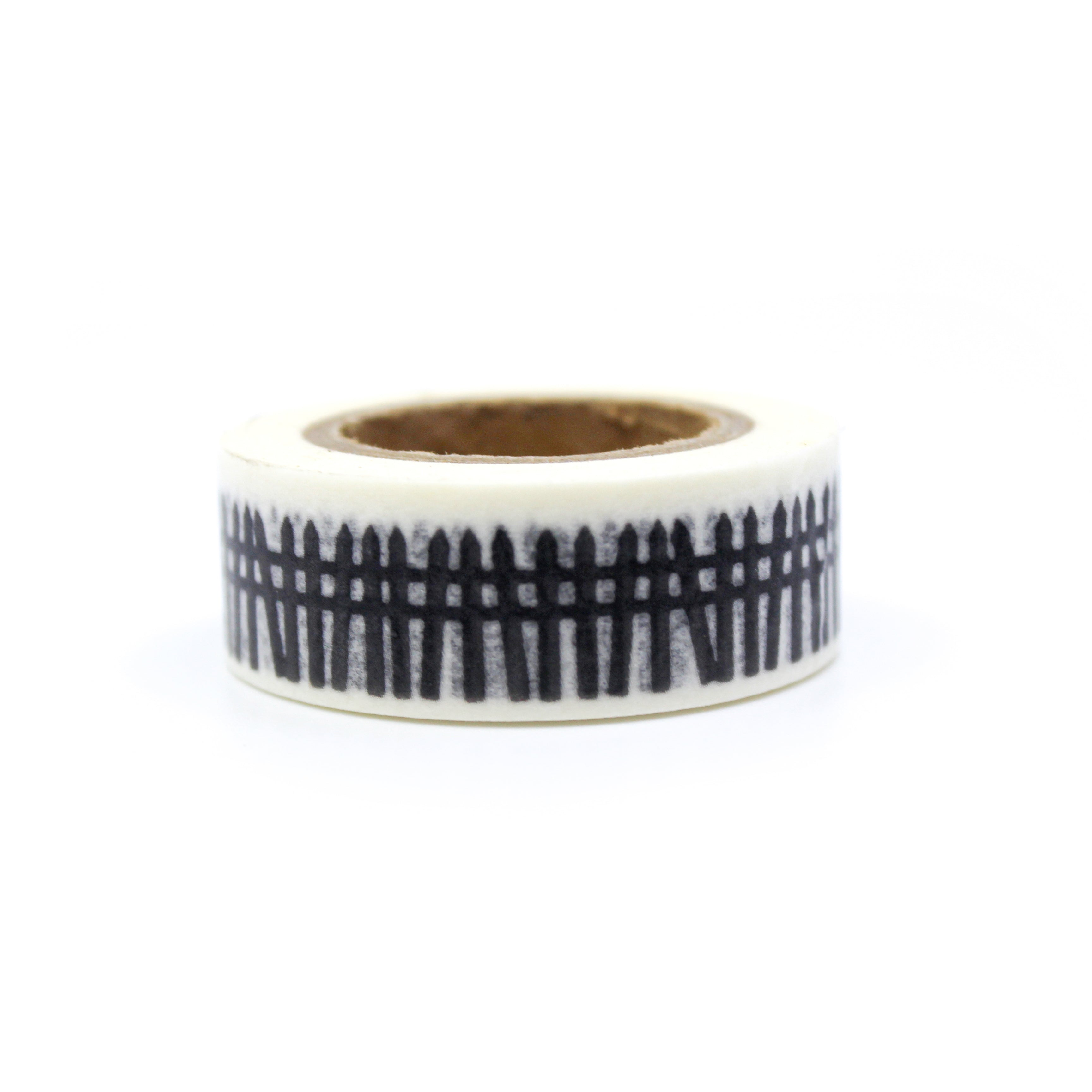 This is a black and white picket fence washi tapes from BBB Supplies Craft Shop