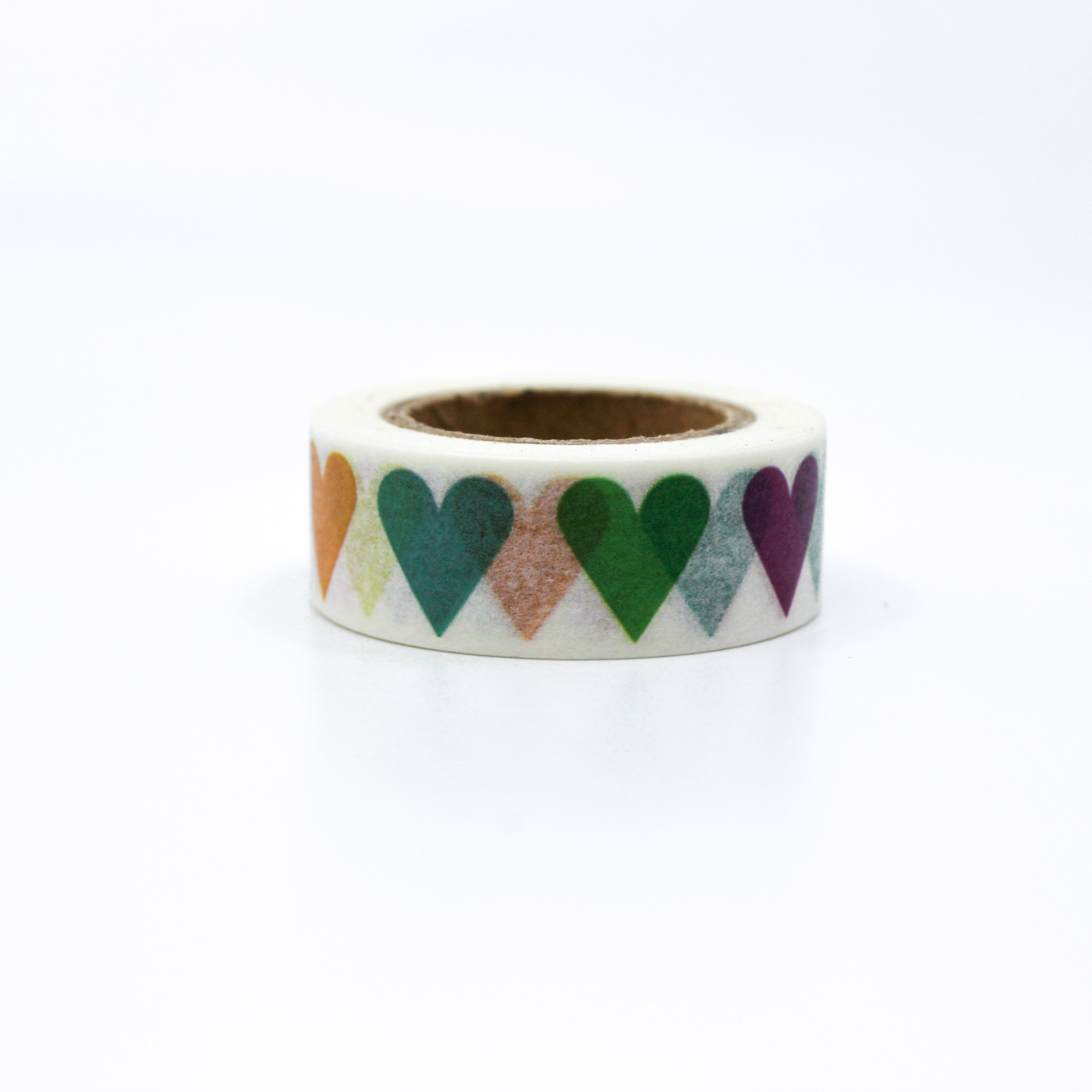 This is a variety colors of hearts washi tape from BBB Supplies Craft Shop